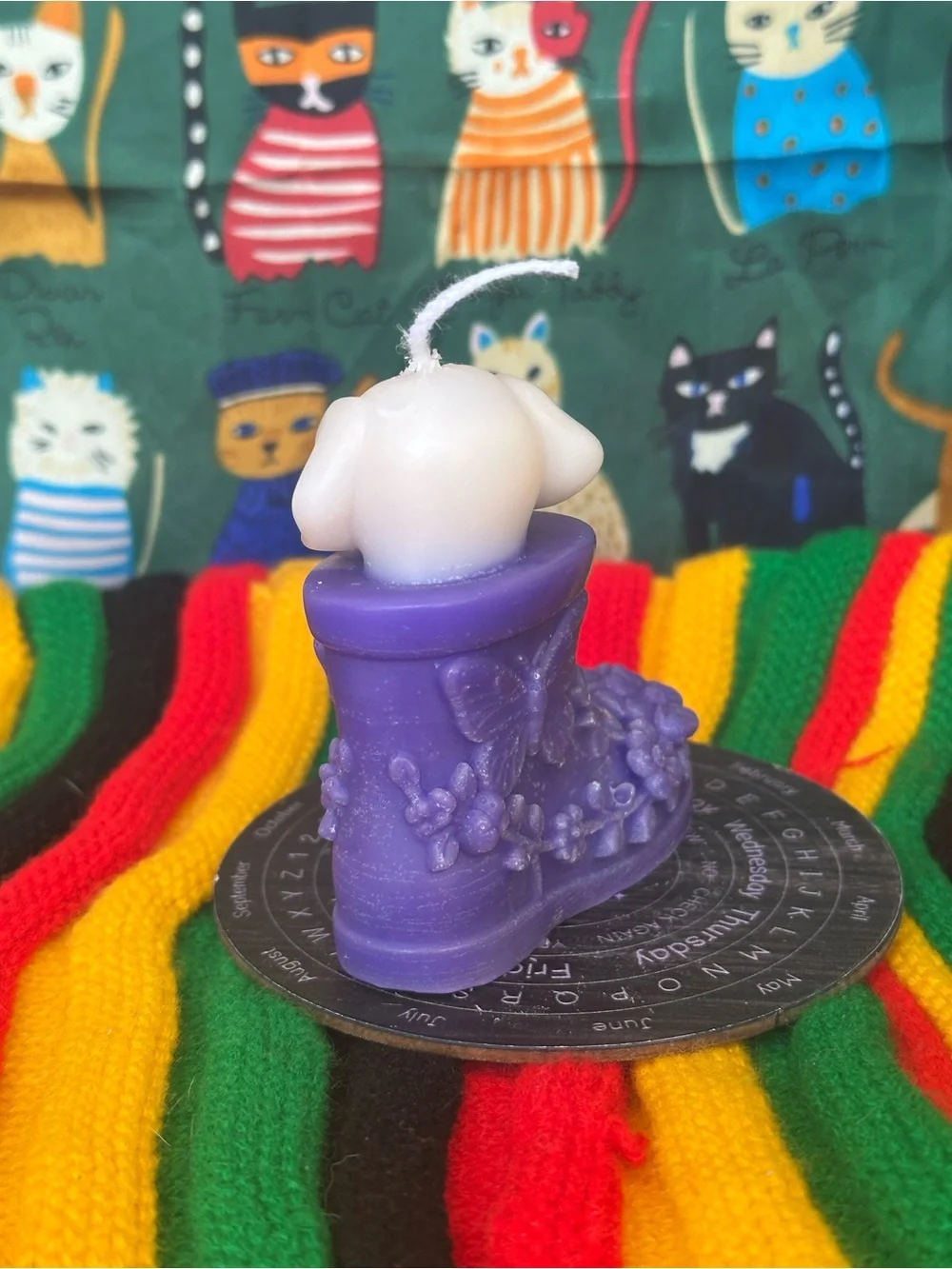 Puppy in a Boot Candle